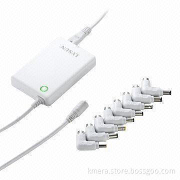 90W Smart Universal Laptop AC/DC Adapter with 12 to 24V Wide Output Voltage